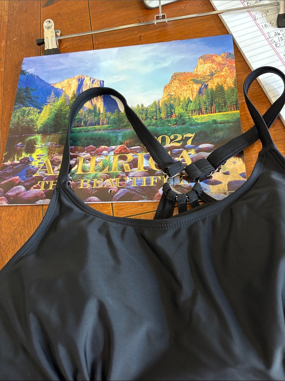 Black Women's Tankini Swim Top - Classic Scoop Neck - Picture 7 of 7